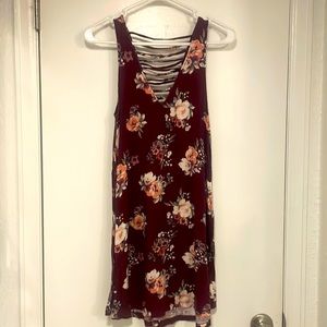 Wishful Park - burgundy floral dress size M